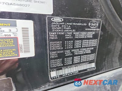 Zdjęcie 13 z 13 samochodu: 2016 LAND ROVER RANGE ROVER SPORT AUTOBIOGRAPHY VIN:SALWV2EF7GA588027 - miniatura