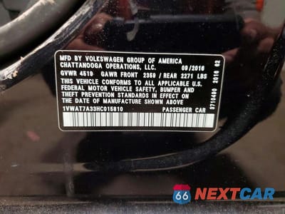 Zdjęcie 12 z 12 samochodu: 2017 VOLKSWAGEN PASSAT S VIN:1VWAT7A33HC015810 - miniatura