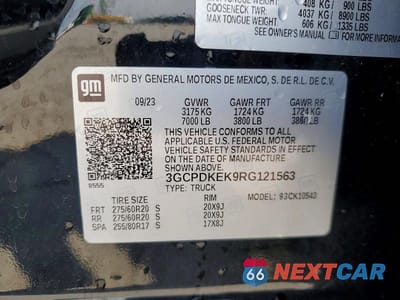 Zdjęcie 13 z 13 samochodu: 2024 CHEVROLET SILVERADO K1500 LT-L VIN:3GCPDKEK9RG121563 - miniatura