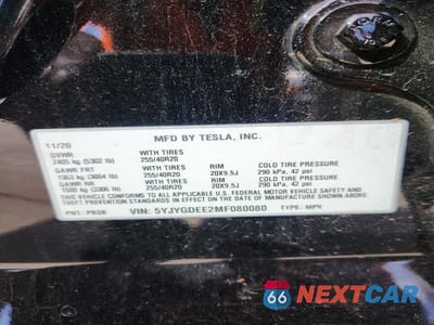 Zdjęcie 12 z 12 samochodu: 2021 TESLA MODEL Y VIN:5YJYGDEE2MF080080 - miniatura