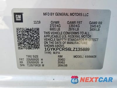 Zdjęcie 14 z 14 samochodu: 2020 CADILLAC XT6 PREMIUM LUXURY VIN:1GYKPCRS6LZ135889 - miniatura