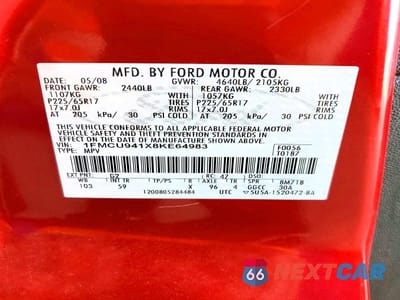 Zdjęcie 13 z 13 samochodu: 2008 FORD ESCAPE LIMITED VIN:1FMCU941X8KE64983 - miniatura