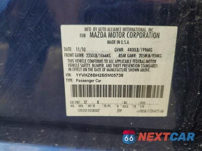 Zdjęcie 12 z 12 samochodu: 2011 MAZDA 6 I VIN:1YVHZ8BH2B5M05738 - miniatura