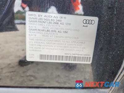 Zdjęcie 13 z 13 samochodu: 2017 AUDI Q5 PREMIUM PLUS VIN:WA1L2AFP4HA036890 - miniatura