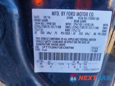 Zdjęcie 12 z 12 samochodu: 2016 FORD F250 SUPER DUTY VIN:1FT7X2B67GEC68788 - miniatura