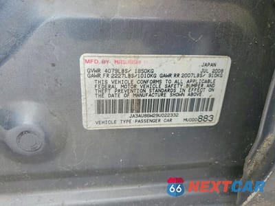 Zdjęcie 12 z 12 samochodu: 2009 MITSUBISHI LANCER GTS VIN:JA3AU86W29U022332 - miniatura