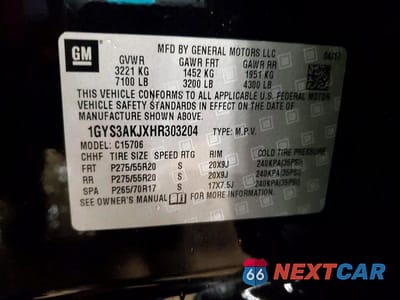Zdjęcie 14 z 14 samochodu: 2017 CADILLAC ESCALADE VIN:1GYS3AKJXHR303204 - miniatura