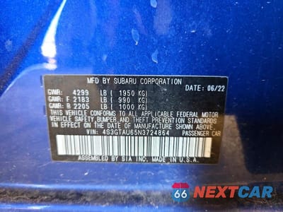 Zdjęcie 13 z 13 samochodu: 2022 SUBARU IMPREZA LIMITED VIN:4S3GTAU65N3724864 - miniatura