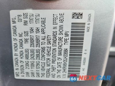 Zdjęcie 13 z 13 samochodu: 2018 HONDA CR-V LX VIN:2HKRW6H35JH208984 - miniatura