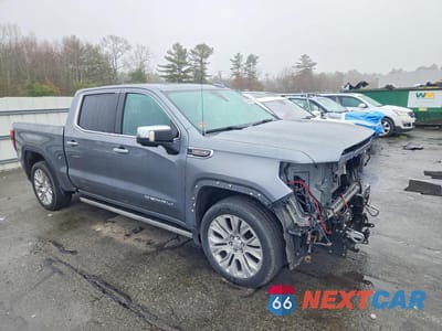 Czwarte zdjęcie samochodu z boku: 2021 GMC SIERRA K1500 DENALI VIN:3GTU9FEL4MG115263 - miniatura