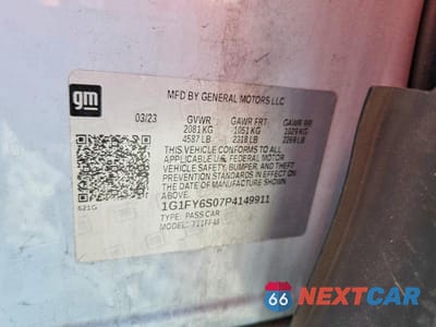 Zdjęcie 13 z 13 samochodu: 2023 CHEVROLET BOLT EUV LT VIN:1G1FY6S07P4149911 - miniatura