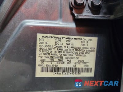 Zdjęcie 12 z 12 samochodu: 2007 NISSAN ALTIMA 2.5 VIN:1N4AL21E17N405336 - miniatura