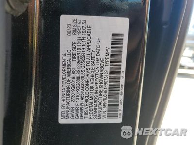 Zdjęcie 14 z 14 samochodu: 2023 HONDA ODYSSEY TOURING VIN:5FNRL6H81PB073109 - miniatura