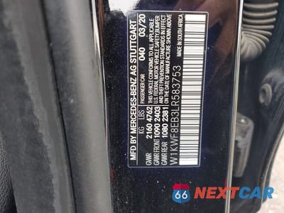 Zdjęcie 12 z 12 samochodu: 2020 MERCEDES-BENZ C 300 4MATIC VIN:W1KWF8EB3LR583753 - miniatura