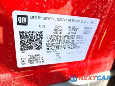 Zdjęcie 12 z 12 samochodu: 2023 CHEVROLET EQUINOX LT VIN:3GNAXUEG1PS138105 - miniatura