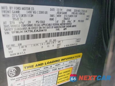 Zdjęcie 13 z 13 samochodu: 2020 FORD EXPEDITION MAX LIMITED VIN:1FMJK1KT9LEA20410 - miniatura