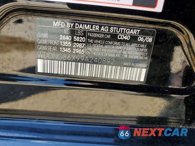 Zdjęcie 12 z 12 samochodu: 2009 MERCEDES-BENZ S 550 4MATIC VIN:WDDNG86X99A240892 - miniatura