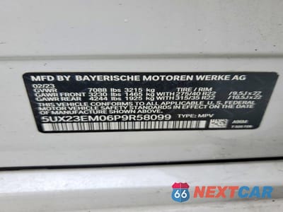 Zdjęcie 13 z 13 samochodu: 2023 BMW X7 XDRIVE40I VIN:5UX23EM06P9R58099 - miniatura