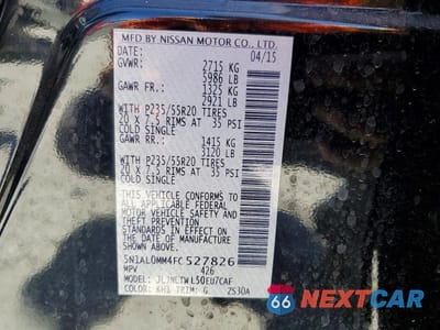 Zdjęcie 13 z 13 samochodu: 2015 INFINITI QX60 BASE VIN:5N1AL0MM4FC527826 - miniatura