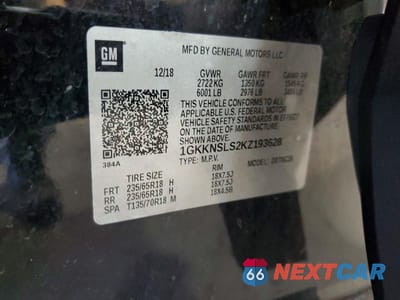 Zdjęcie 13 z 13 samochodu: 2019 GMC ACADIA SLE VIN:1GKKNSLS2KZ193628 - miniatura