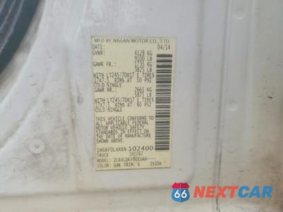 Zdjęcie 13 z 13 samochodu: 2014 NISSAN NV 1500 UTILITY / SERVICE VAN VIN:1N6BF0LXXEN102400 - miniatura