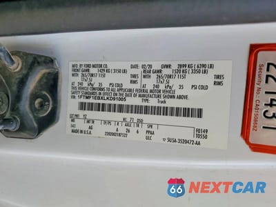 Zdjęcie 12 z 12 samochodu: 2020 FORD F150 VIN:1FTMF1EBXLKD91005 - miniatura