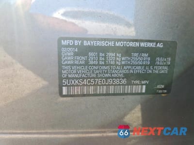 Zdjęcie 13 z 13 samochodu: 2014 BMW X5 XDRIVE35D VIN:5UXKS4C57E0J93836 - miniatura