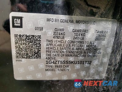 Zdjęcie 12 z 12 samochodu: 2019 BUICK LACROSSE PREMIUM VIN:1G4ZT5SS5KU101732 - miniatura