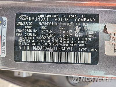 Zdjęcie 13 z 13 samochodu: 2020 HYUNDAI TUCSON VALUE VIN:KM8J33A42LU234051 - miniatura