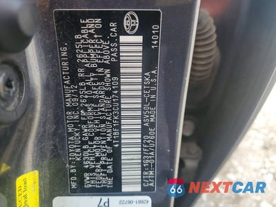 Zdjęcie 12 z 12 samochodu: 2012 TOYOTA CAMRY SE VIN:4T1BF1FK3CU174109 - miniatura
