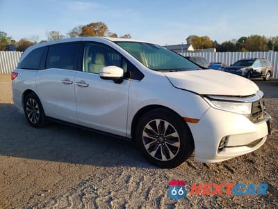 Czwarte zdjęcie samochodu z boku: 2022 HONDA ODYSSEY EXL VIN:5FNRL6H72NB013070 - miniatura