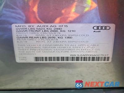 Zdjęcie 13 z 13 samochodu: 2016 AUDI Q5 PREMIUM PLUS VIN:WA1L2AFP0GA027537 - miniatura