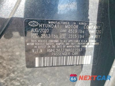 Zdjęcie 12 z 12 samochodu: 2021 HYUNDAI SONATA HYBRID SEL VIN:KMHL34JJ1MA021597 - miniatura
