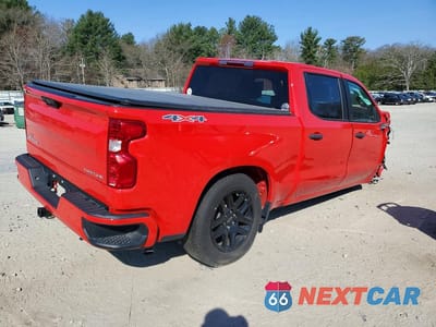 Trzecie zdjęcie samochodu z tyłu: 2022 CHEVROLET SILVERADO K1500 CUSTOM VIN:1GCPDBEK5NZ528340 - miniatura