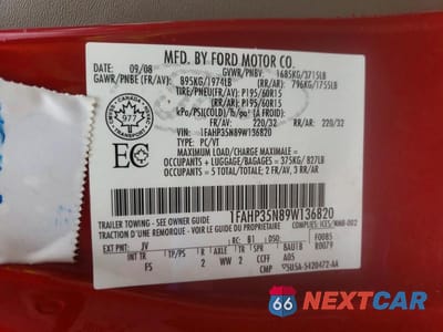 Zdjęcie 12 z 12 samochodu: 2009 FORD FOCUS SE VIN:1FAHP35N89W136820 - miniatura