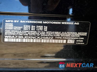 Zdjęcie 13 z 13 samochodu: 2022 BMW 540 XI VIN:WBA73BJ0XNCK25822 - miniatura