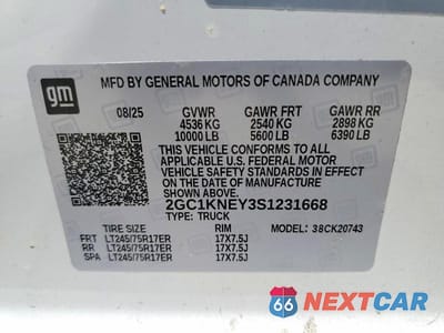 Zdjęcie 13 z 13 samochodu: 2025 CHEVROLET SILVERADO K2500 HEAVY DUTY LT VIN:2GC1KNEY3S1231668 - miniatura