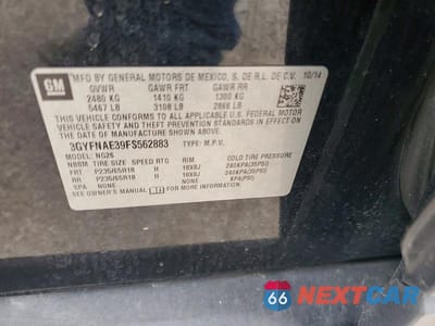 Zdjęcie 12 z 12 samochodu: 2015 CADILLAC SRX VIN:3GYFNAE39FS562883 - miniatura