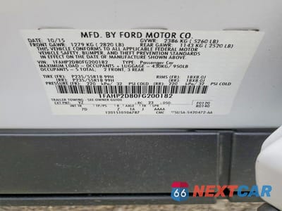 Zdjęcie 13 z 13 samochodu: 2015 FORD TAURUS VIN:1FAHP2D80FG200182 - miniatura