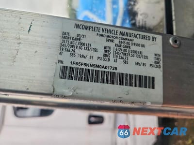 Zdjęcie 12 z 12 samochodu: 2021 FORD F59 DELIVERY TRUCK VIN:1F65F5KN5M0A01728 - miniatura
