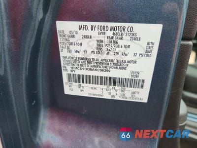 Zdjęcie 12 z 12 samochodu: 2010 FORD ESCAPE XLT VIN:1FMCU9DG8AKC96299 - miniatura