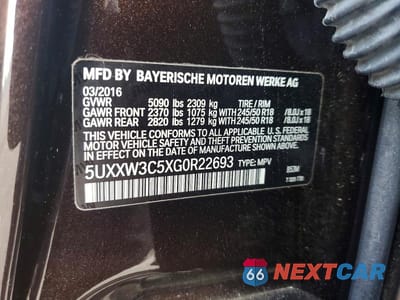 Zdjęcie 13 z 13 samochodu: 2016 BMW X4 XDRIVE28I VIN:5UXXW3C5XG0R22693 - miniatura