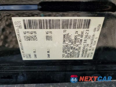 Zdjęcie 13 z 13 samochodu: 2020 NISSAN MAXIMA 3.5 SR VIN:1N4AA6EV6LC383623 - miniatura