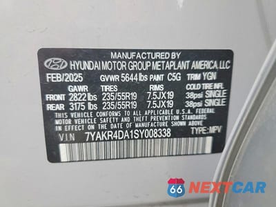 Zdjęcie 14 z 14 samochodu: 2025 HYUNDAI IONIQ 5 LIMITED VIN:7YAKR4DA1SY008338 - miniatura