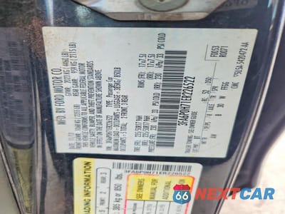 Zdjęcie 12 z 12 samochodu: 2014 FORD FUSION SE VIN:3FA6P0H71ER226522 - miniatura
