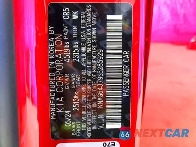 Zdjęcie 12 z 12 samochodu: 2025 KIA K5 GT LINE VIN:KNAG64J79S5285929 - miniatura