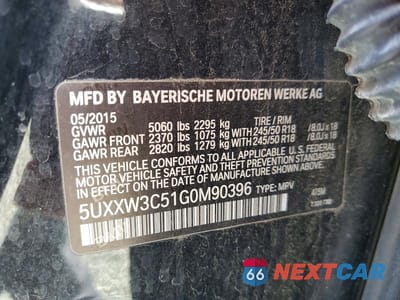 Zdjęcie 13 z 13 samochodu: 2016 BMW X4 XDRIVE28I VIN:5UXXW3C51G0M90396 - miniatura