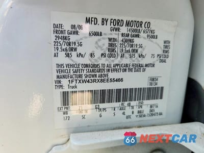 Zdjęcie 12 z 12 samochodu: 2008 FORD F450 SUPER DUTY VIN:1FTXW43RX8EE55466 - miniatura