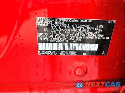 Zdjęcie 12 z 12 samochodu: 2013 TOYOTA RAV4 LIMITED VIN:2T3DFREV9DW075208 - miniatura