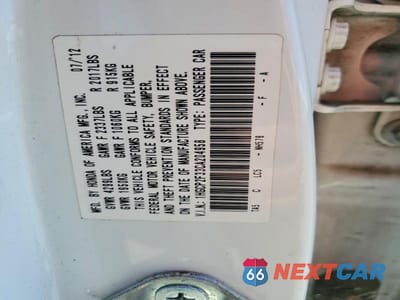 Zdjęcie 13 z 13 samochodu: 2012 HONDA ACCORD LX VIN:1HGCP2F33CA204958 - miniatura